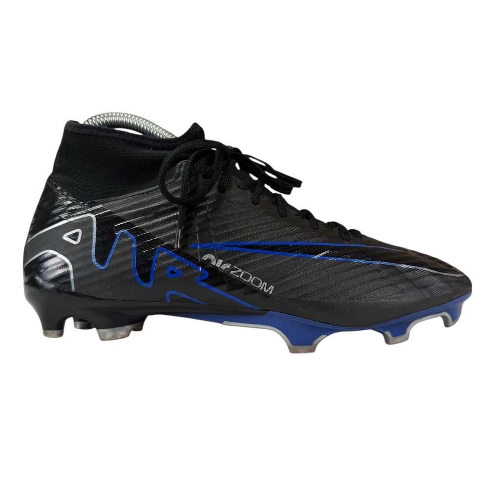 Nike Zoom Mercurial Superfly 9‎ Elite FG Soccer Cleats Men 6.5 Black Blue Shoes